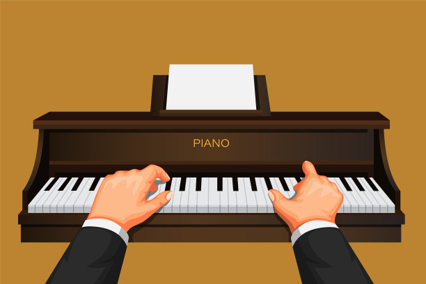 手弹钢琴钢琴钢琴家音乐家练习符号图片下载