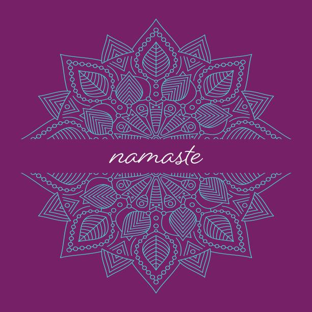 瑜伽课程手册模板与曼荼罗图片下载