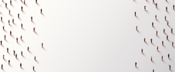 一大群白人背景的人图片下载