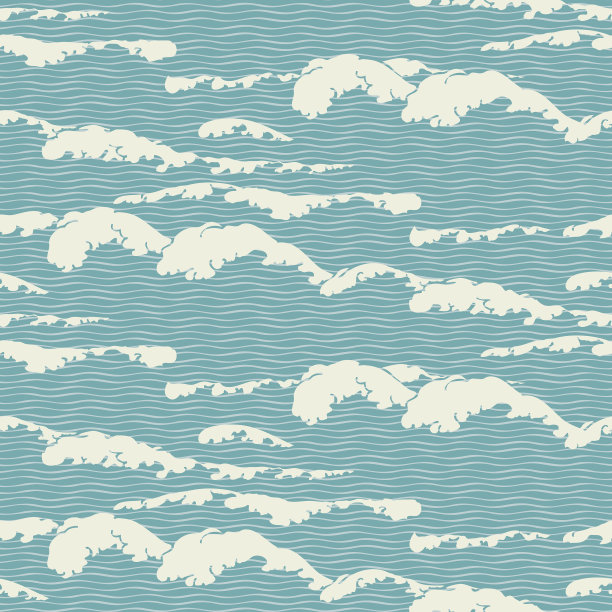 无缝图案与抽象波浪图案图片下载