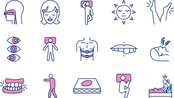 睡眠障碍RGB颜色图标设置图片下载