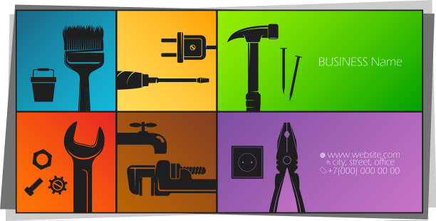 使用名片工具进行维修和服务图片下载