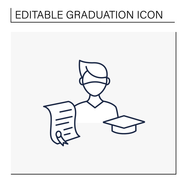 本科生线图标图片下载