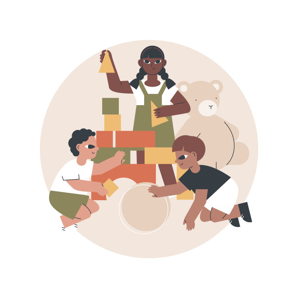 蒙特梭利幼儿园抽象概念图片下载