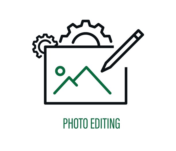 图片编辑器图标。孤立向量符号符号。摄影应用，图像概念。现代平面设计图形元素。图片下载