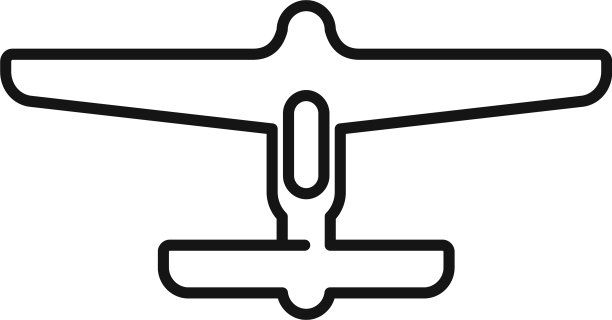 小飞机出租车图标轮廓风格图片下载