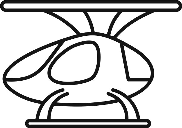 未来无人驾驶出租车图标轮廓风格图片下载