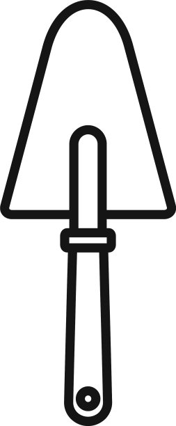 花园手铲图标轮廓风格图片下载