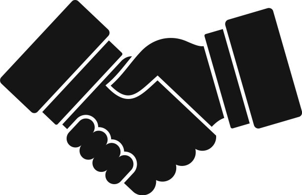 联属营销握手图标简单风格图片下载