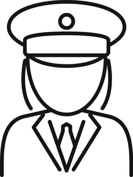 女电动火车司机图标轮廓风格图片下载