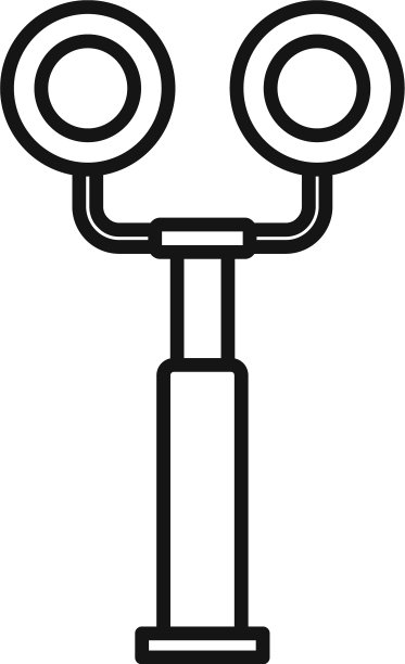 铁路交通灯图标轮廓风格图片下载