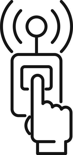 工程师对讲机图标轮廓风格图片下载