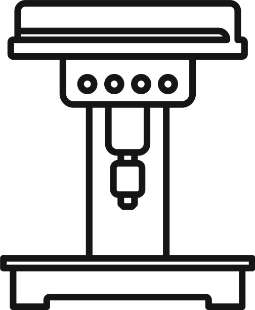铣床工程师图标轮廓样式图片下载