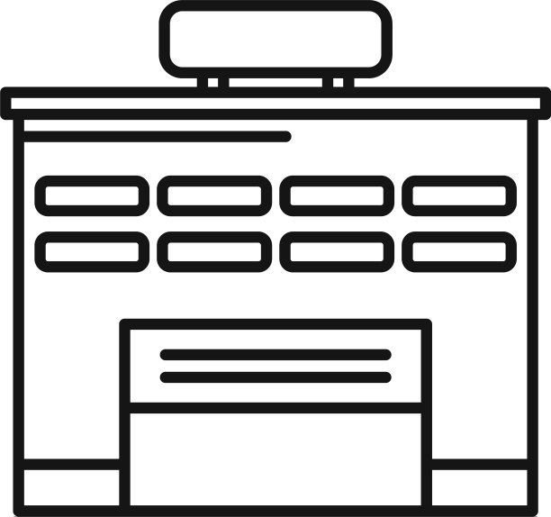 轮胎配件车库图标轮廓风格图片下载