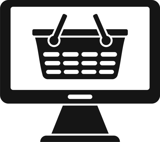 网上商店的篮子图标风格简单图片下载