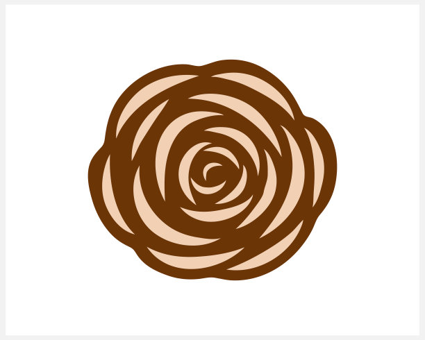 卡通玫瑰图标孤立在白色。手绘艺术。花矢量股票插图。每股收益10图片下载