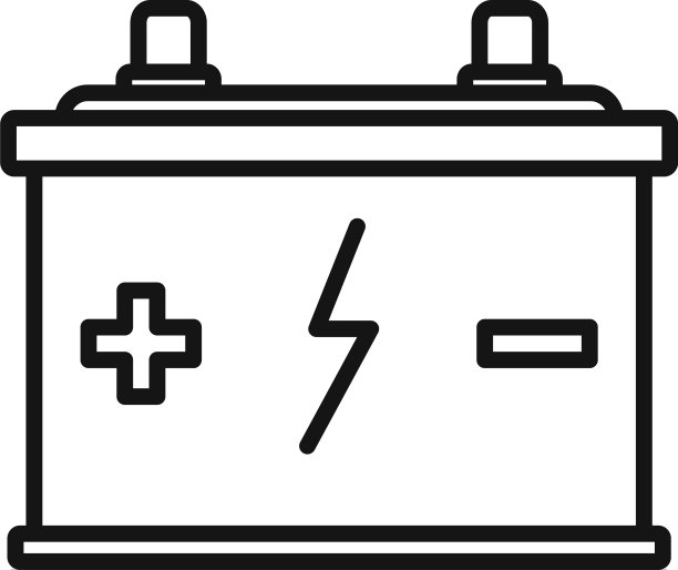 环保汽车电池图标轮廓风格图片下载