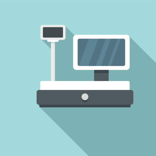 商店收银图标平式图片下载