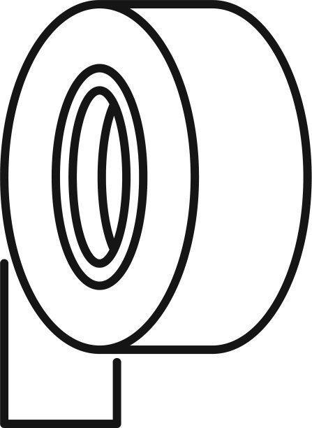 纸带透明图标轮廓风格图片下载