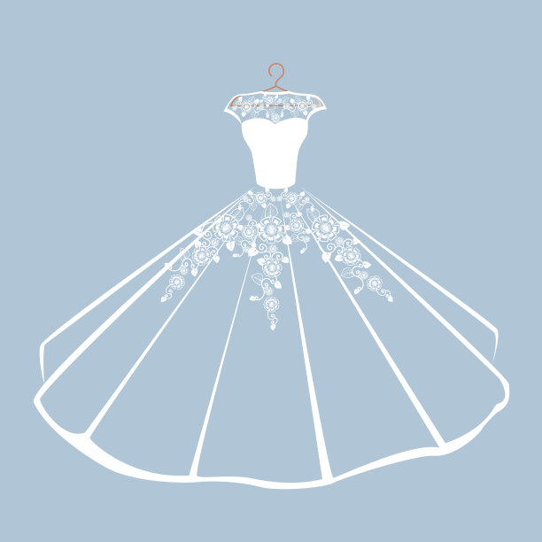 挂在衣架上的漂亮裙子图片下载