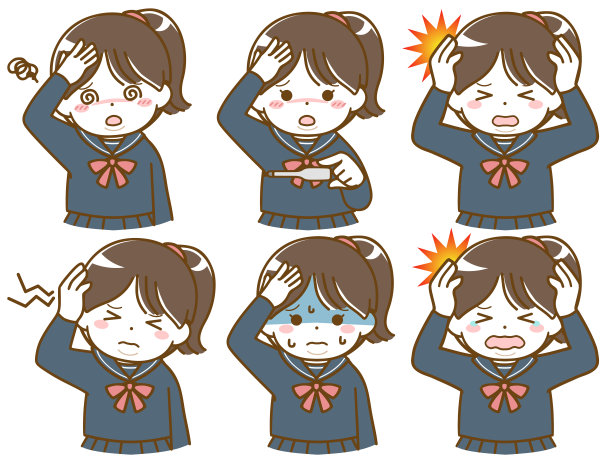 肥胖的女学生唱着头痛的歌图片下载