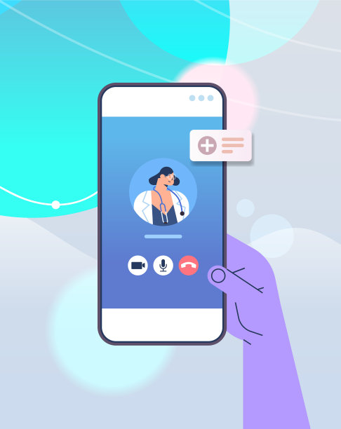 患者与医生在智能手机上讨论图片下载