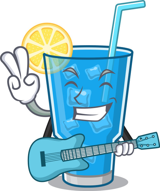 杰出的音乐家蓝色泻湖鸡尾酒图片下载