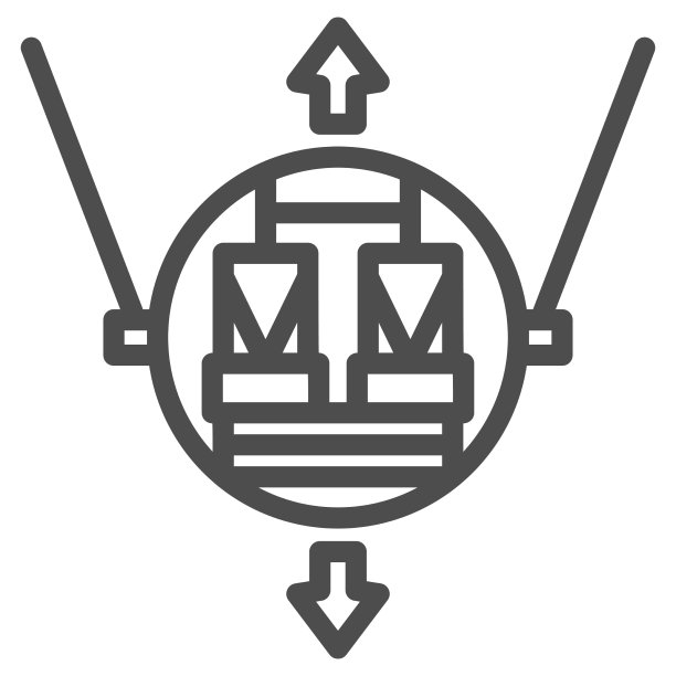 吸引力弹射线图标的游乐概念图片下载