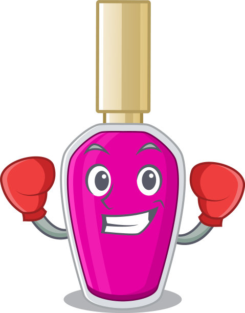 粉色指甲油漫画人物设计图片下载