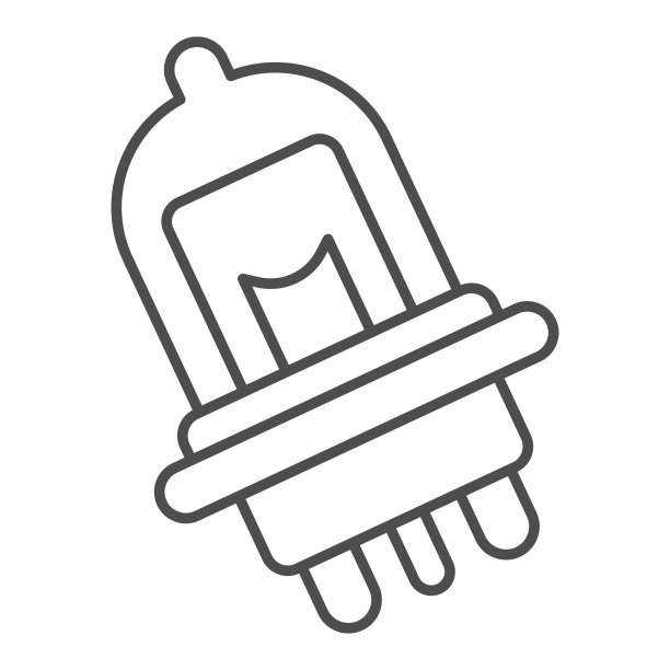 汽车灯泡细线图标汽车零件的概念图片下载