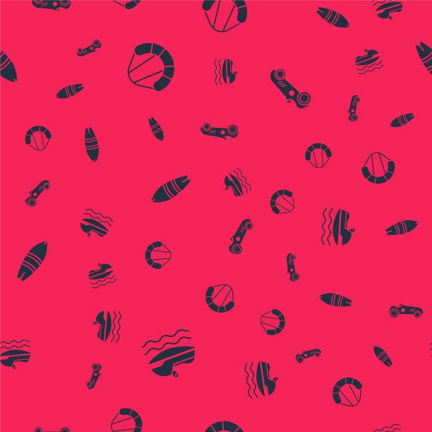 设置喷气滑雪降落伞冲浪板和古董图片下载