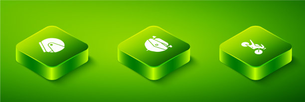 设置等距快艇、摩托车和头盔图片下载