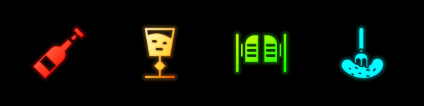 设酒柜开瓶葡萄酒柜玻璃门图片下载