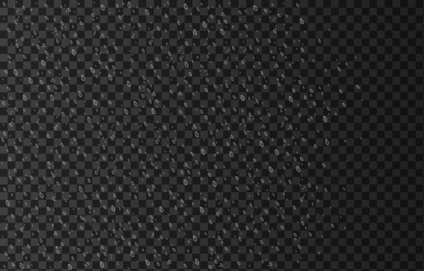 雨滴孤立在透明的背景。图片下载