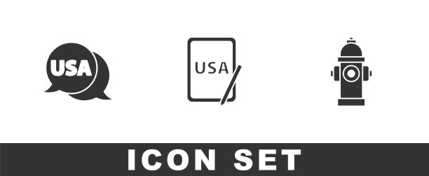在平板和消火栓上设置美国标签图片下载