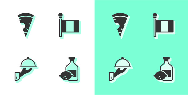 盖上柠檬酒切片披萨图片下载