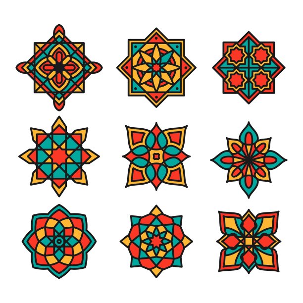 收藏阿拉伯花饰图片下载