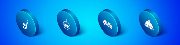 设置等距冰球棍和冰球图片下载