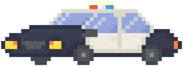 警车用闪烁的灯光像素运输图片下载