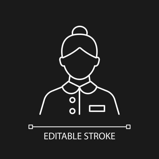 Ð管家白色线性图标为黑色主题图片下载