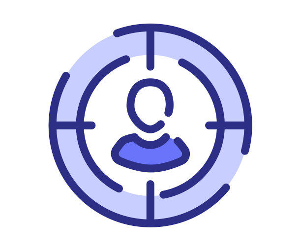 目标目标用户单孤立的图标与破折号图片下载