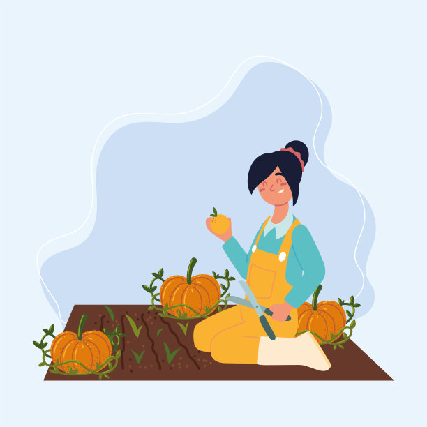 农夫和南瓜图片下载