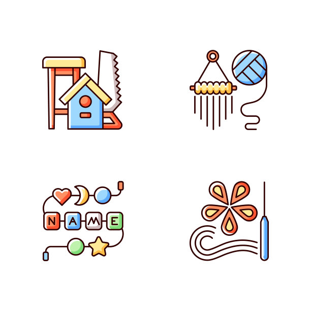 创意活动RGB颜色图标集图片下载