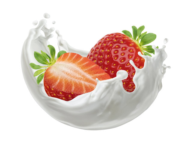 牛奶草莓图片下载