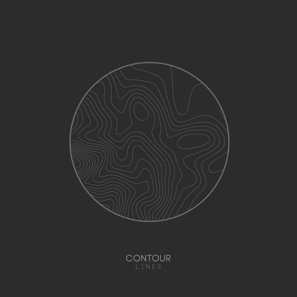 地形图上圈暗色标志概念图片下载