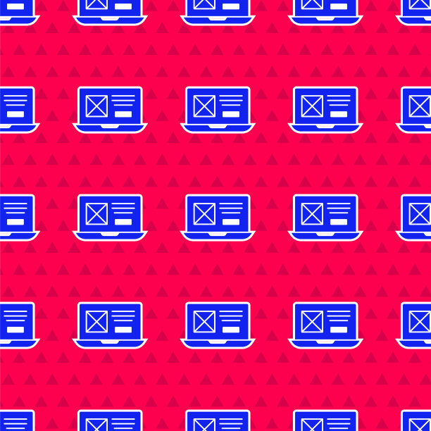 蓝色的UI或ux设计图标无缝隔离图片下载