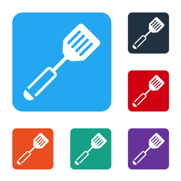 白色抹刀图标孤立在白色背景图片下载