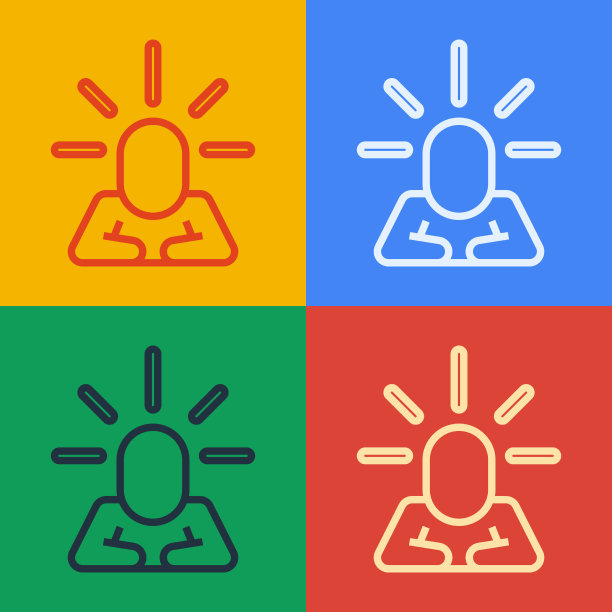 波普艺术线沮丧和挫折图标图片下载