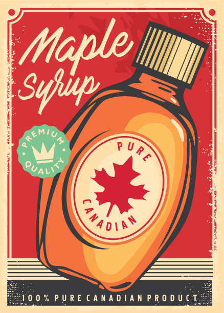 加拿大枫糖浆宣传海报图片下载