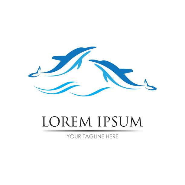 海豚标志模板海豚跳跃标志图片下载